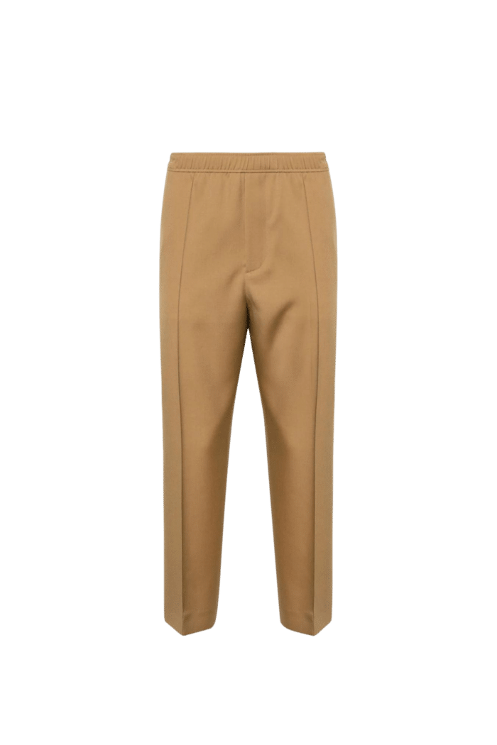 Pantalon Fuselé Laine Beige