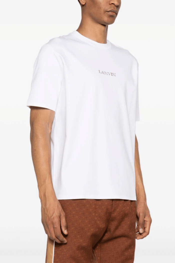 Tee-Shirt Coton blanc Logo Brodé