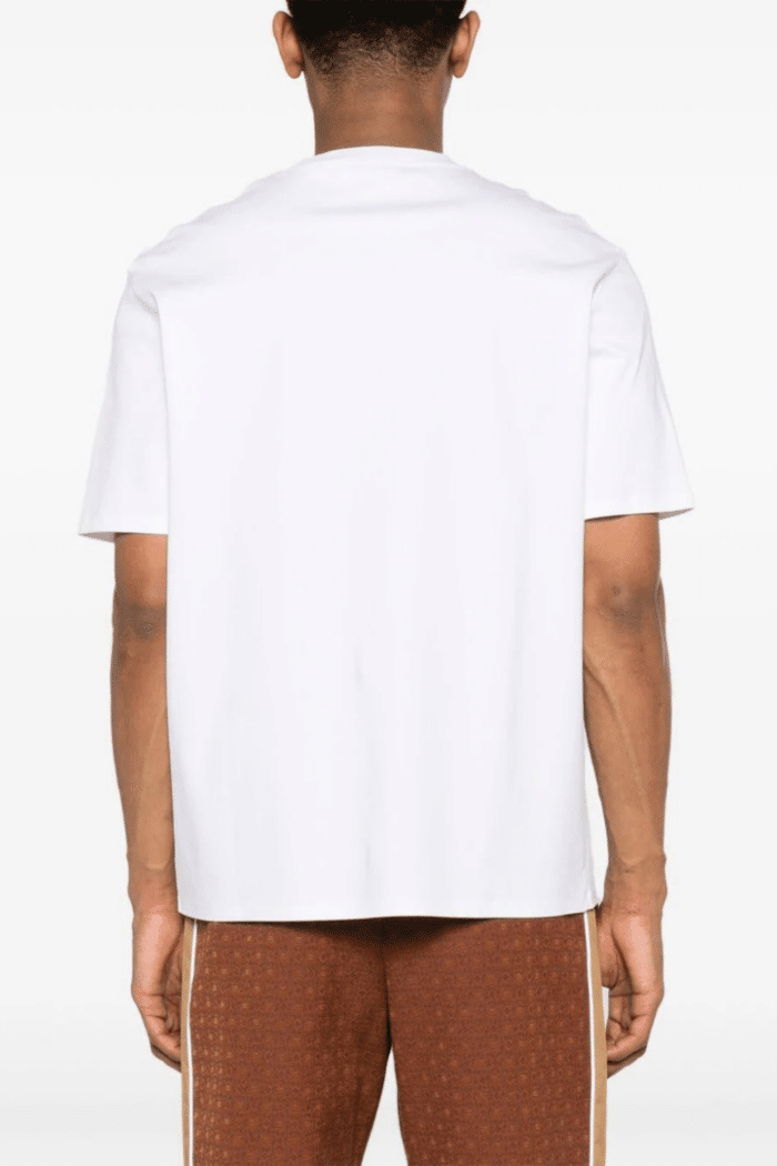 Tee-Shirt Coton blanc Logo Brodé