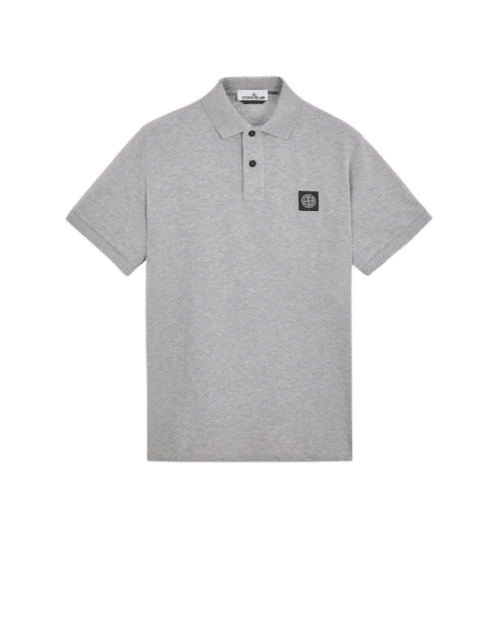 Polo Coton Gris Patch Compass