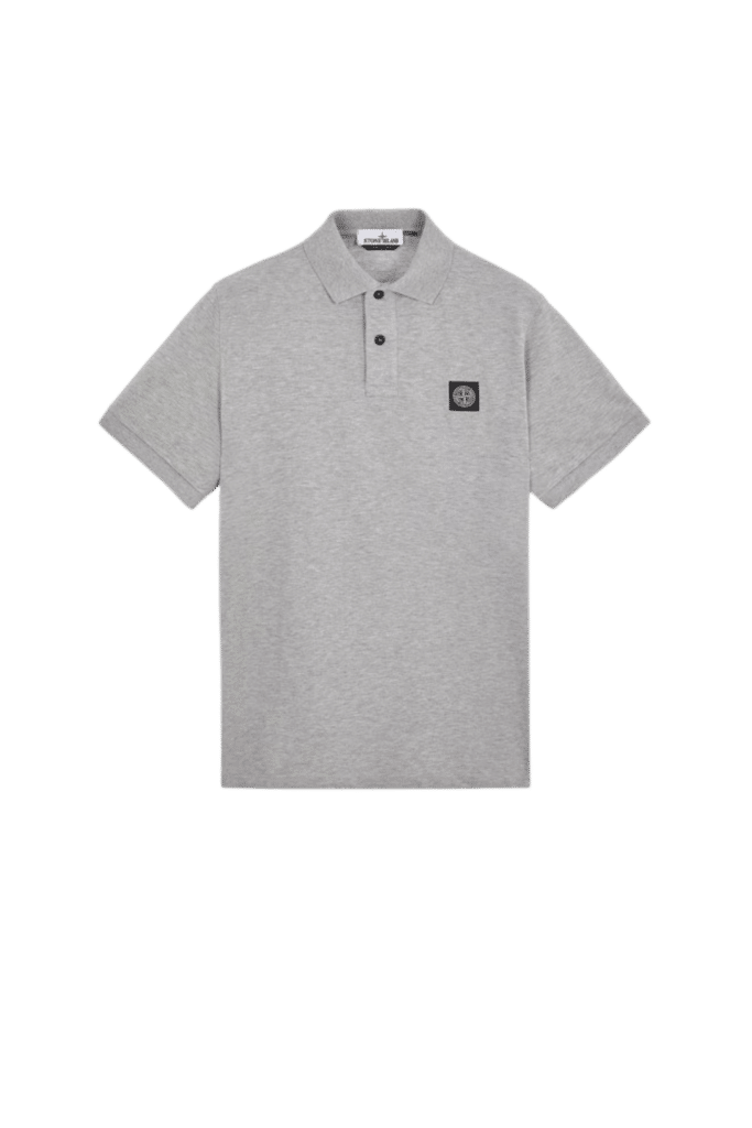 Polo Coton Gris Patch Compass