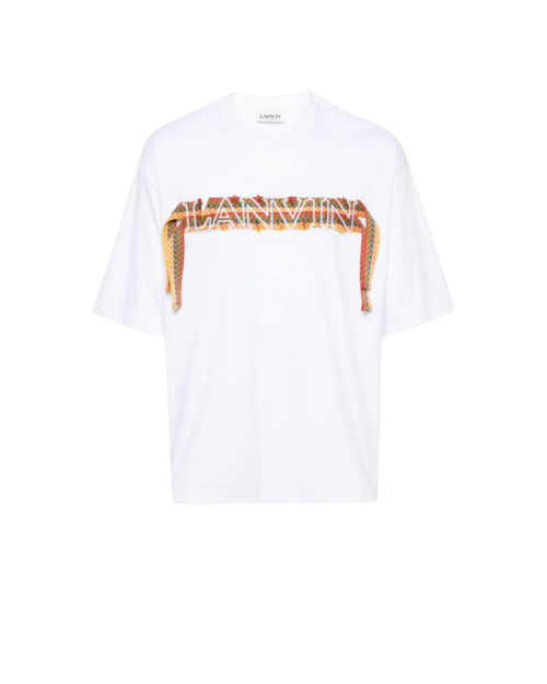 Tee-Shirt Curb Lace Oversize Blanc
