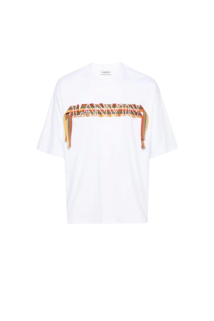 Tee-Shirt Curb Lace Oversize Blanc