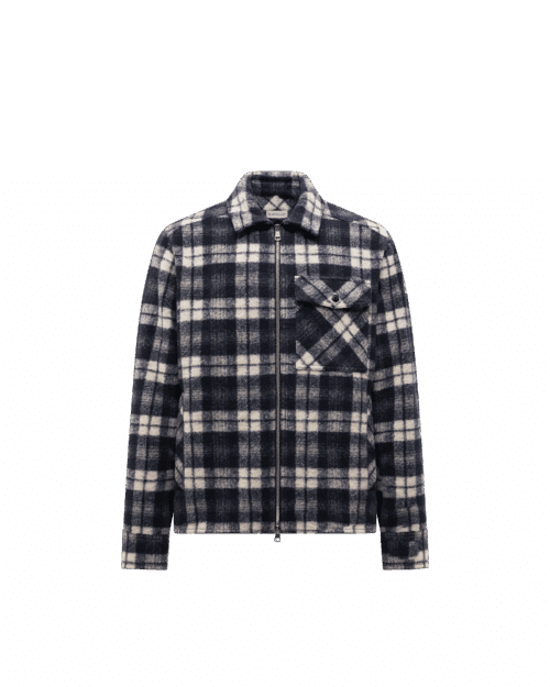 Surchemise Zippée Tartan Blanc Bleu