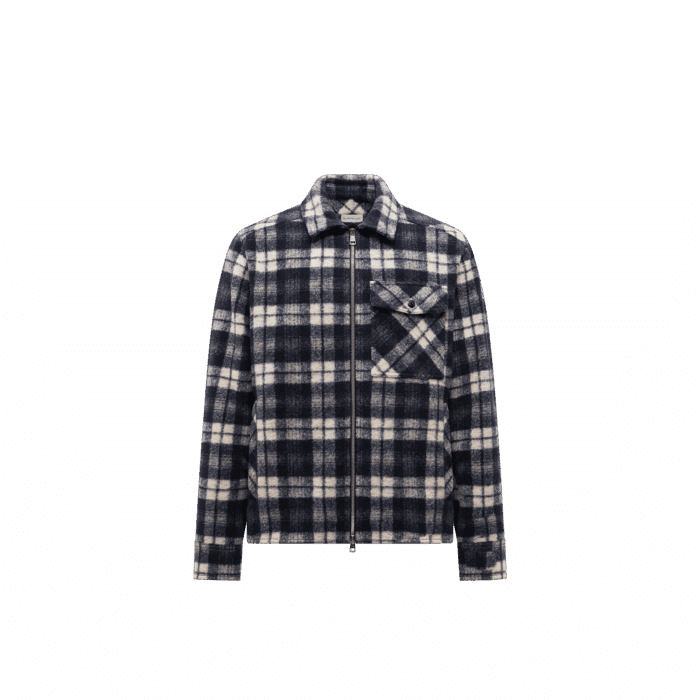 Surchemise Zippée Tartan Blanc Bleu