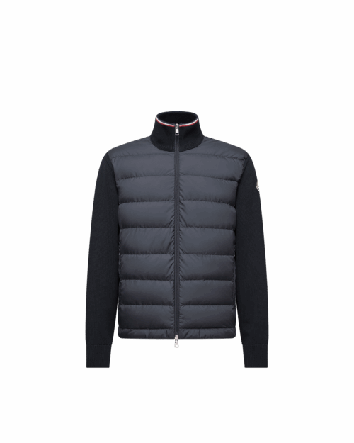 Cardigan Zippé Matelassé Marine