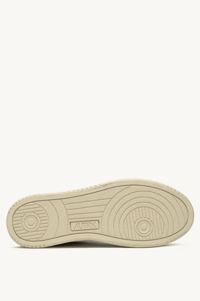 Sneakers Medalist Cuir Blanc Daim Beige