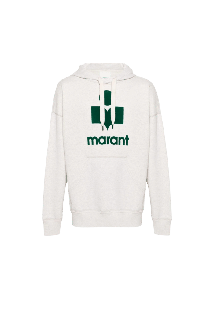 Hoodie Miley Ecru Logo Vert