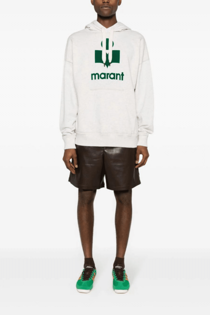 Hoodie Miley Ecru Logo Vert