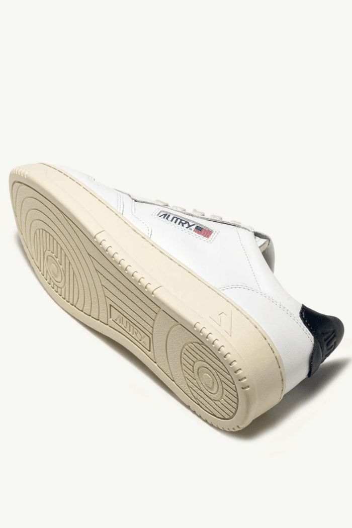 Sneakers Medalist Cuir Blanc Bleu Nuit