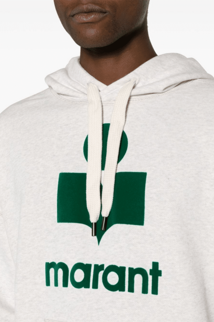 Hoodie Miley Ecru Logo Vert