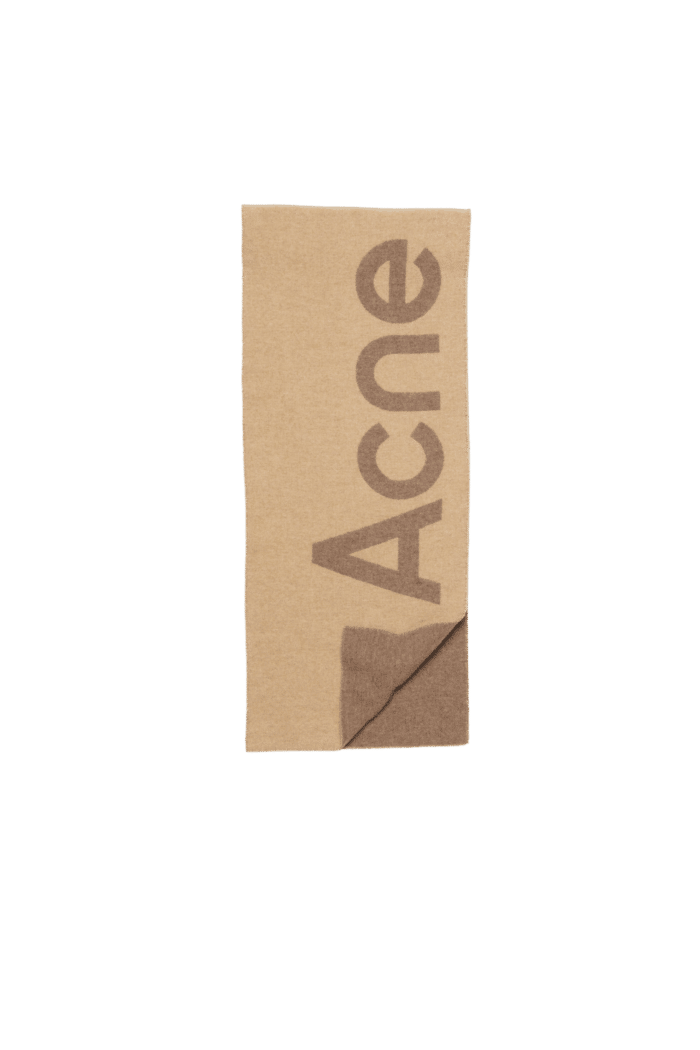 Écharpe Jacquard Beige Logo