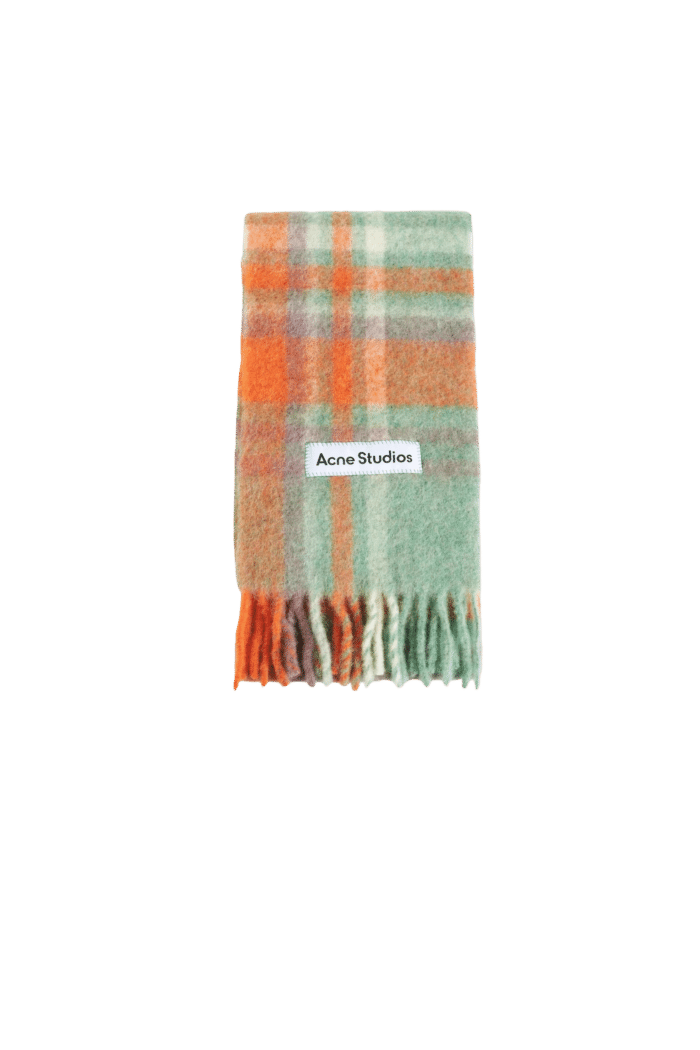 Écharpe Mohair Orange Lilas Aqua