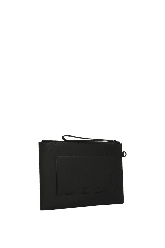 Pochette Cuir Noir Rouge Blanc