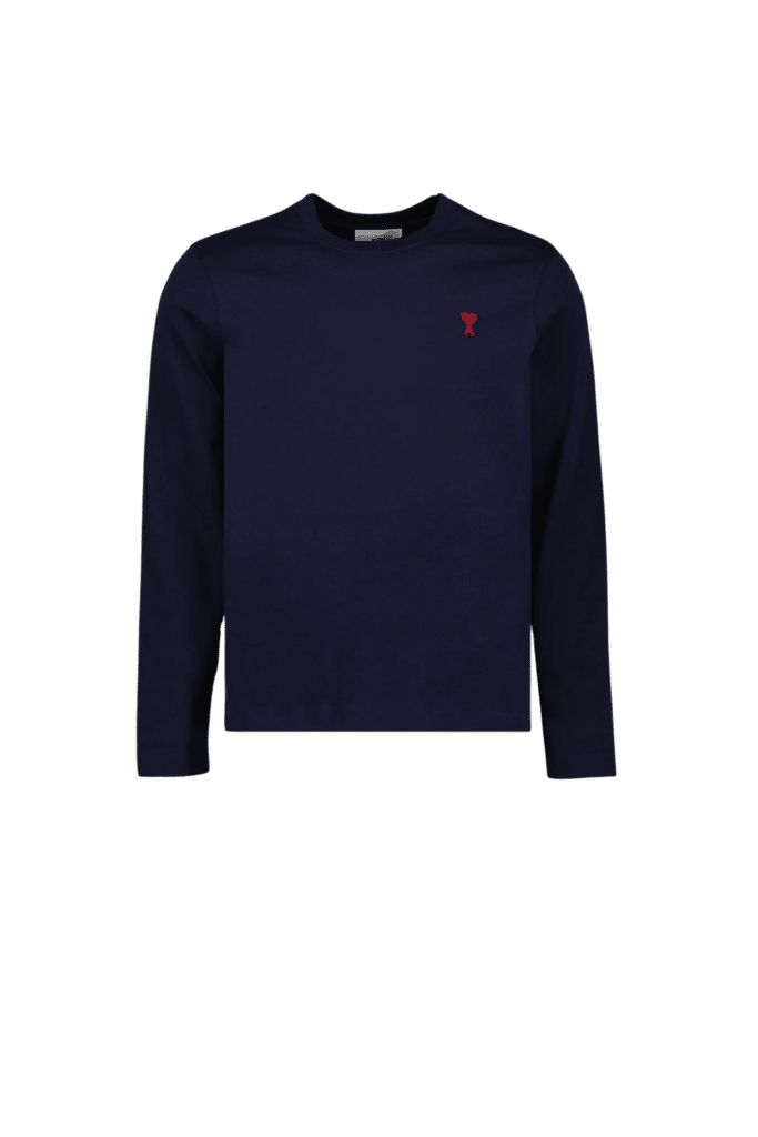 Tee-Shirt Manches Longues bleu Cœur Rouge