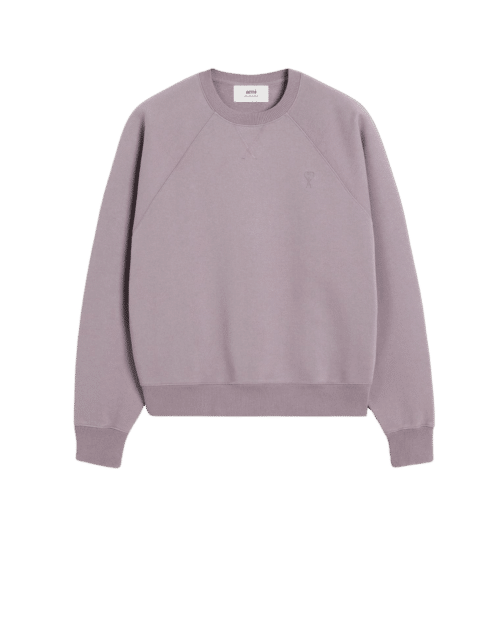 Sweat Col Rond Molleton Lilas