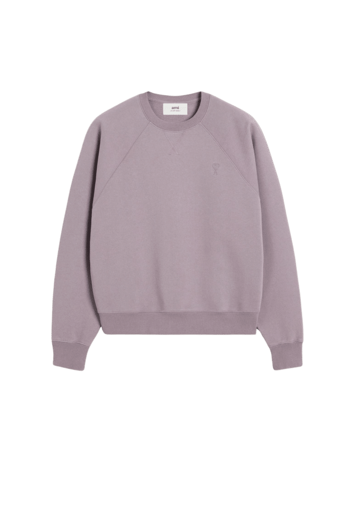 Sweat Col Rond Molleton Lilas