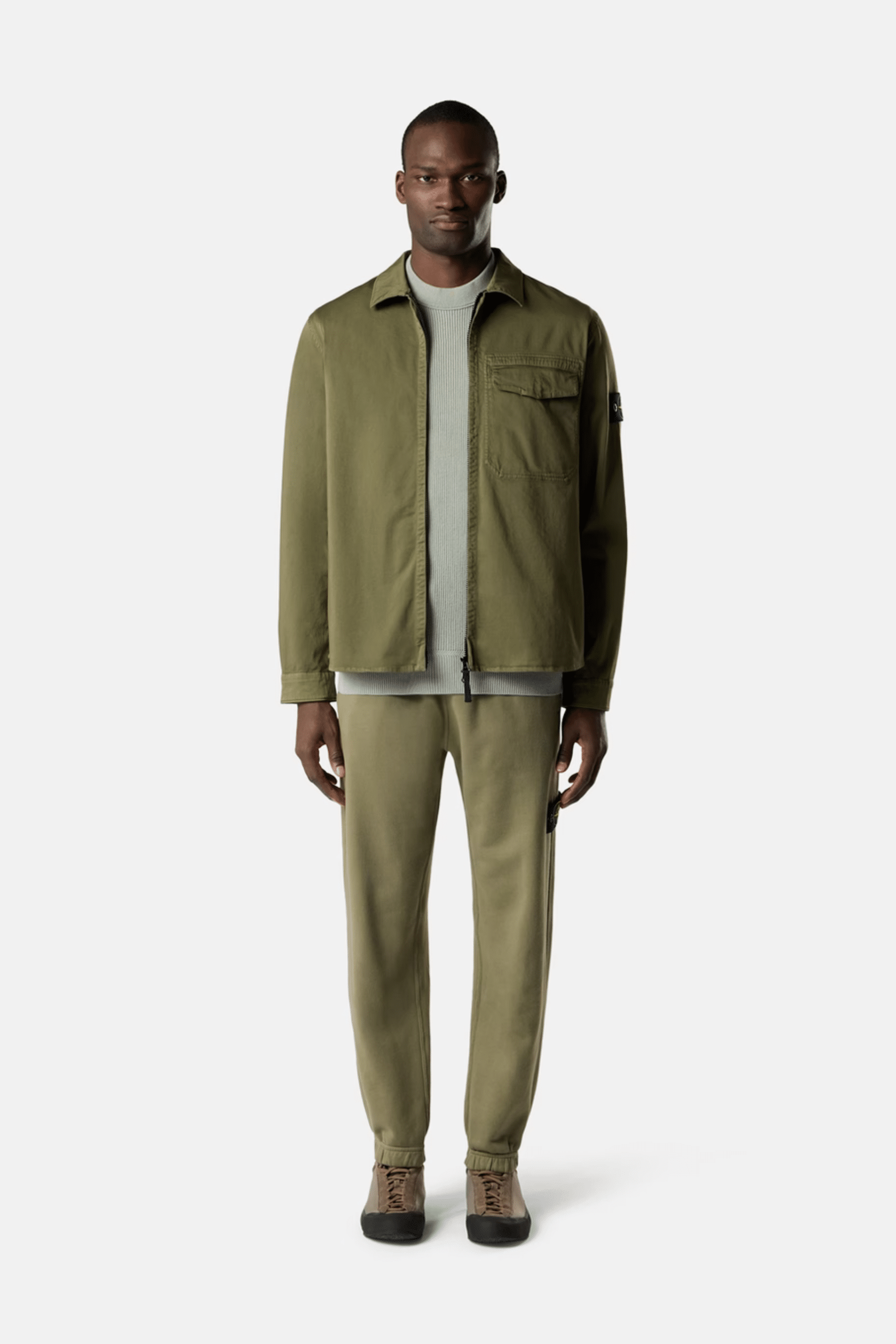 Surchemise Satin de Coton Kaki