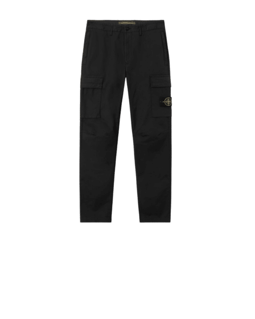 Pantalon Cargo Coton Extensible Noir