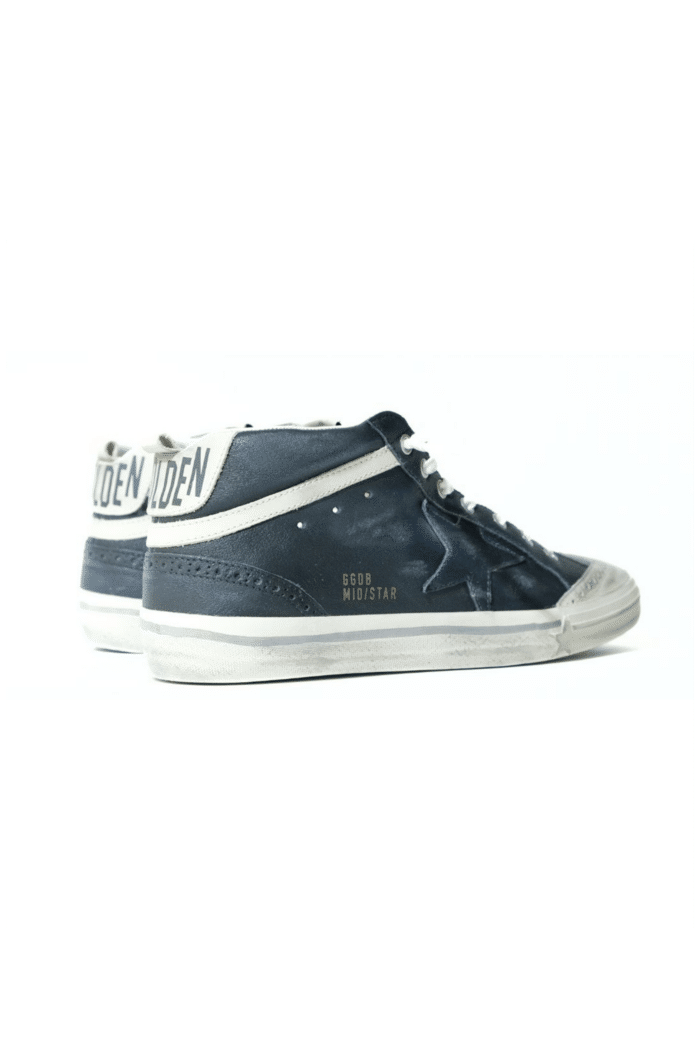 Sneakers Mid Star Nubuck Noir Blanc