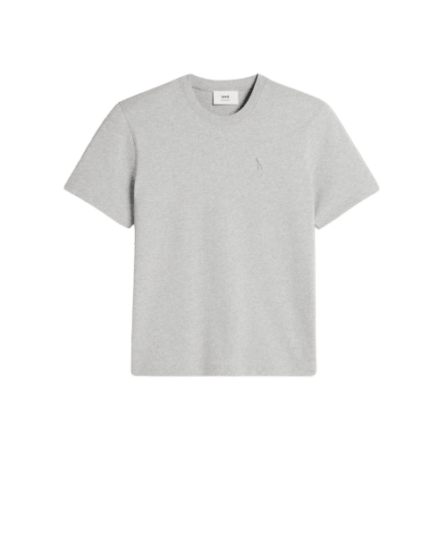 Tee-Shirt Cœur Embossé Gris Chiné