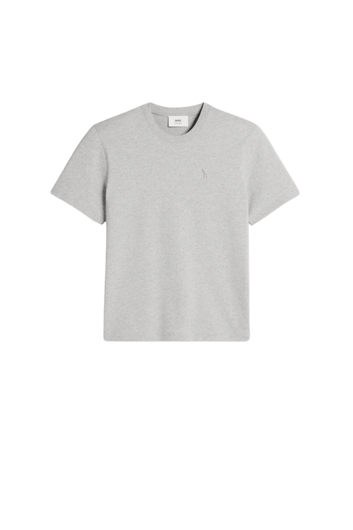 Tee-Shirt Cœur Embossé Gris Chiné