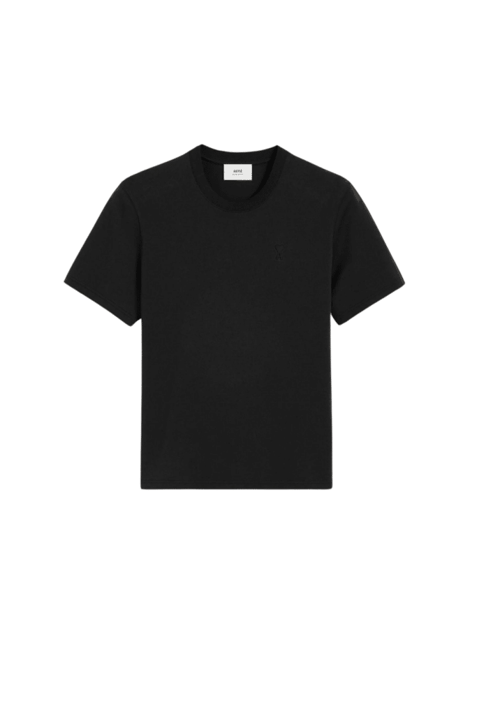 Tee-Shirt Cœur Embossé Noir