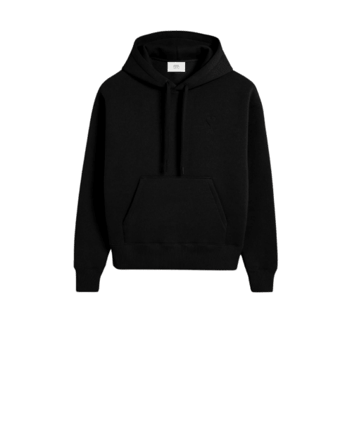 Hoodie Molleton Noir Cœur Noir