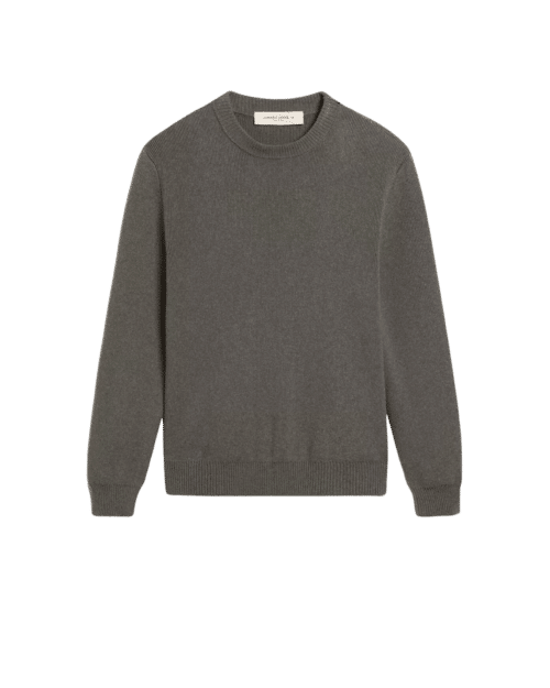 Pull Coton Gris Foncé Dos Logoté