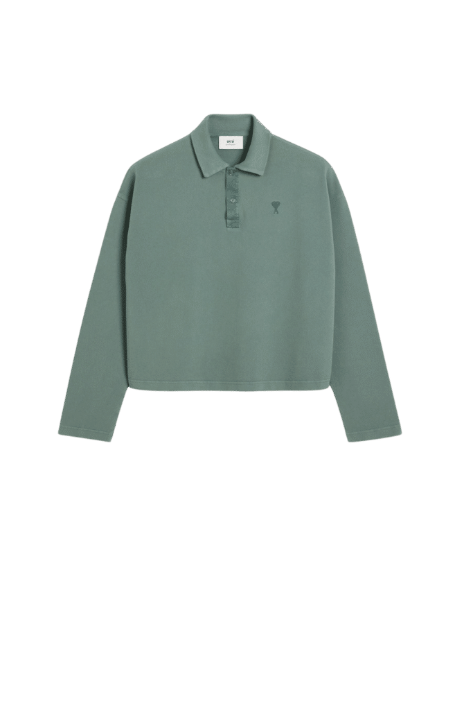 Polo Cropped Manches Longues Argile