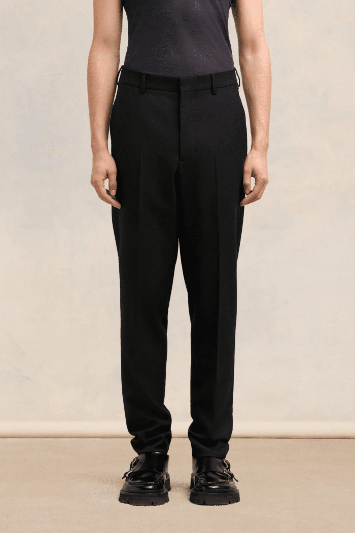 Pantalon Cigarette Laine Noire