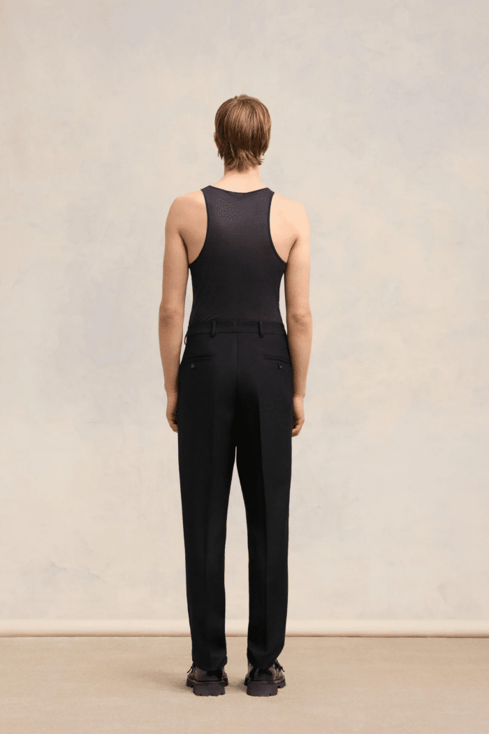 Pantalon Cigarette Laine Noire