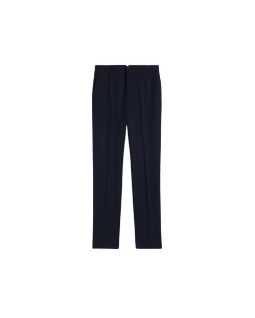 Pantalon Cigarette Laine Marine