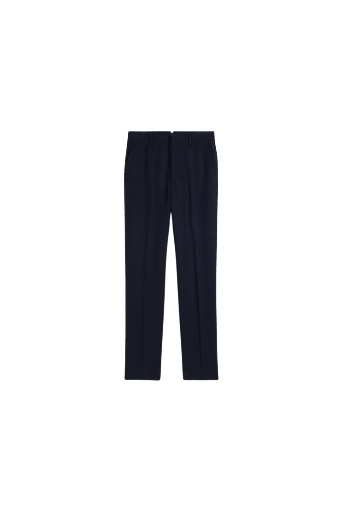 Pantalon Cigarette Laine Marine