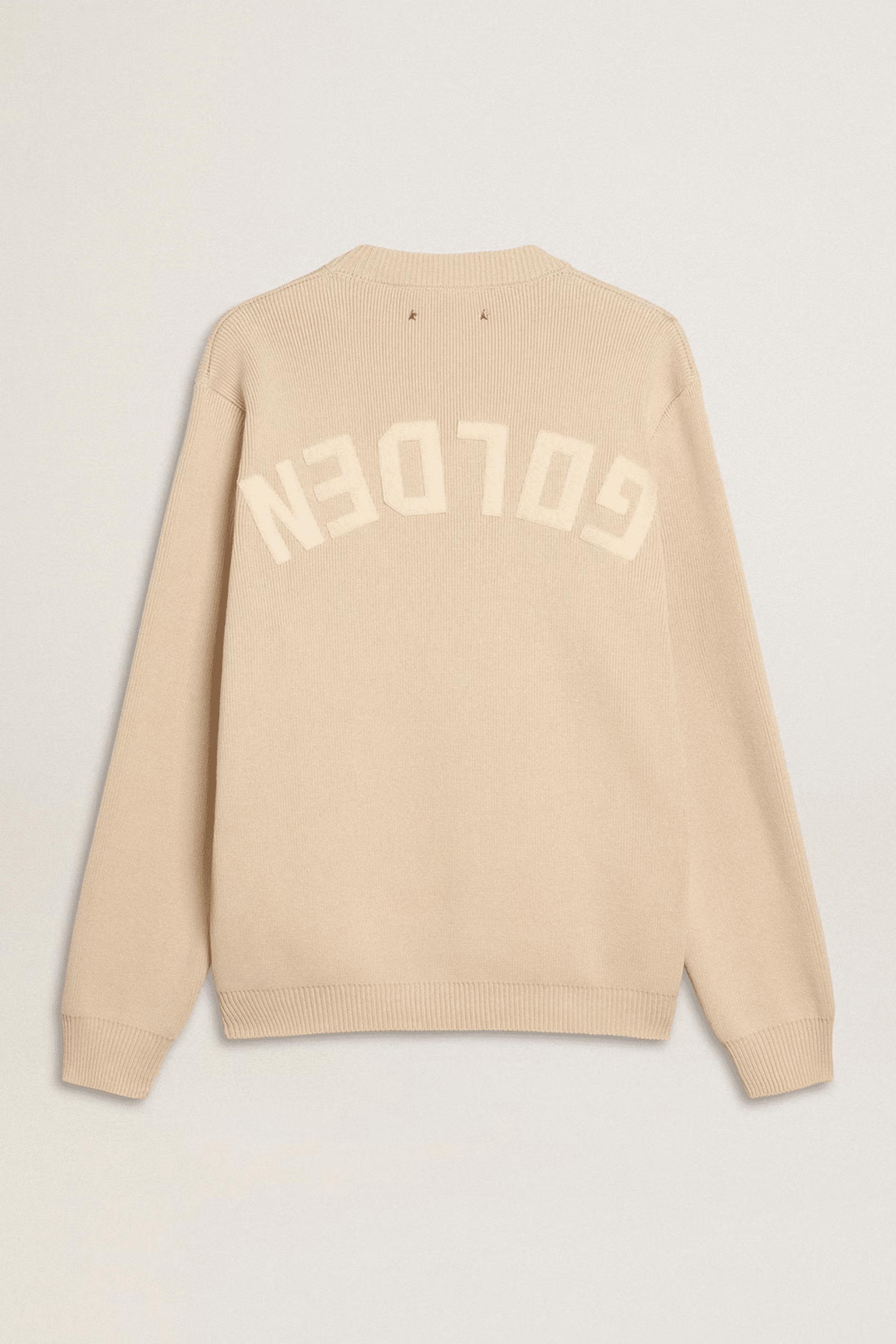 Pull Coton Beige Dos Logoté