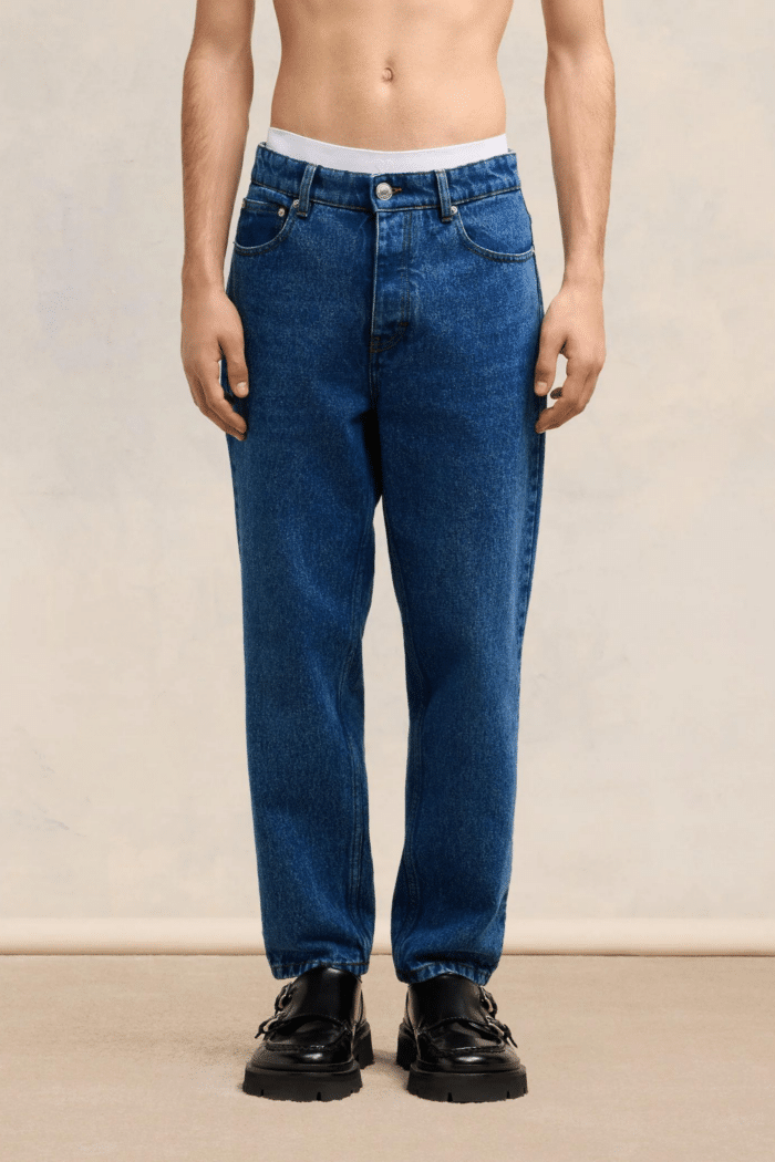 Jean Carotte Denim Indigo Délavé