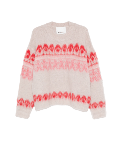 Pull Dullyh Laine Beige Framboise