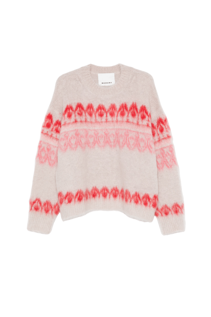 Pull Dullyh Laine Beige Framboise