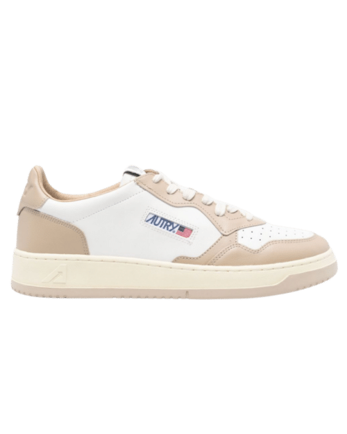 Sneakers Medalist Cuir Beige Blanc