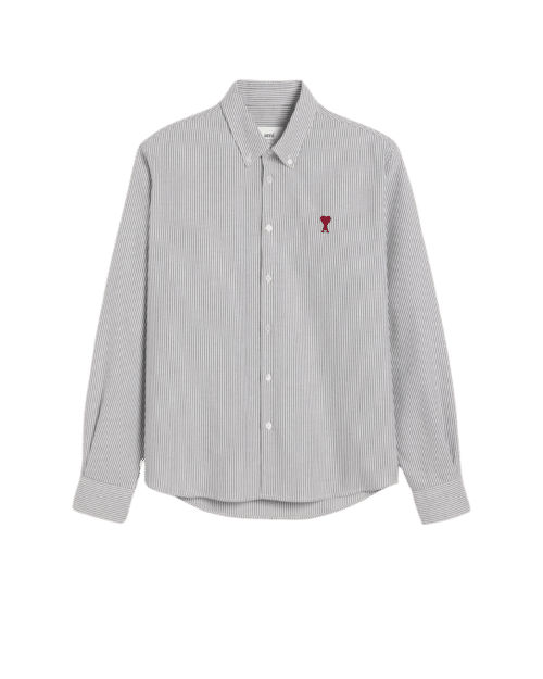 Chemise Col Boutonné Oxford Noir / Blanc