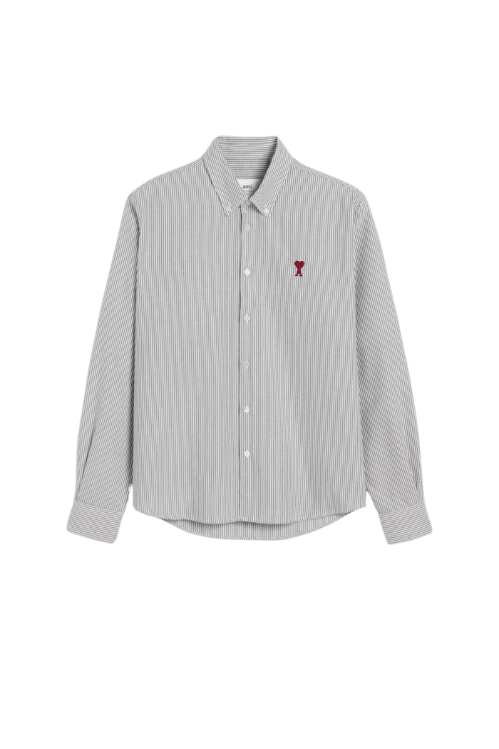 Chemise Col Boutonné Oxford Noir / Blanc