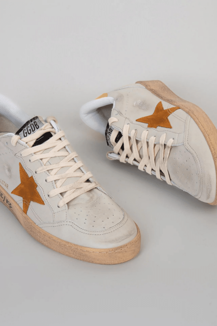 Sneakers Ballstar Blanc Camel Mimosa