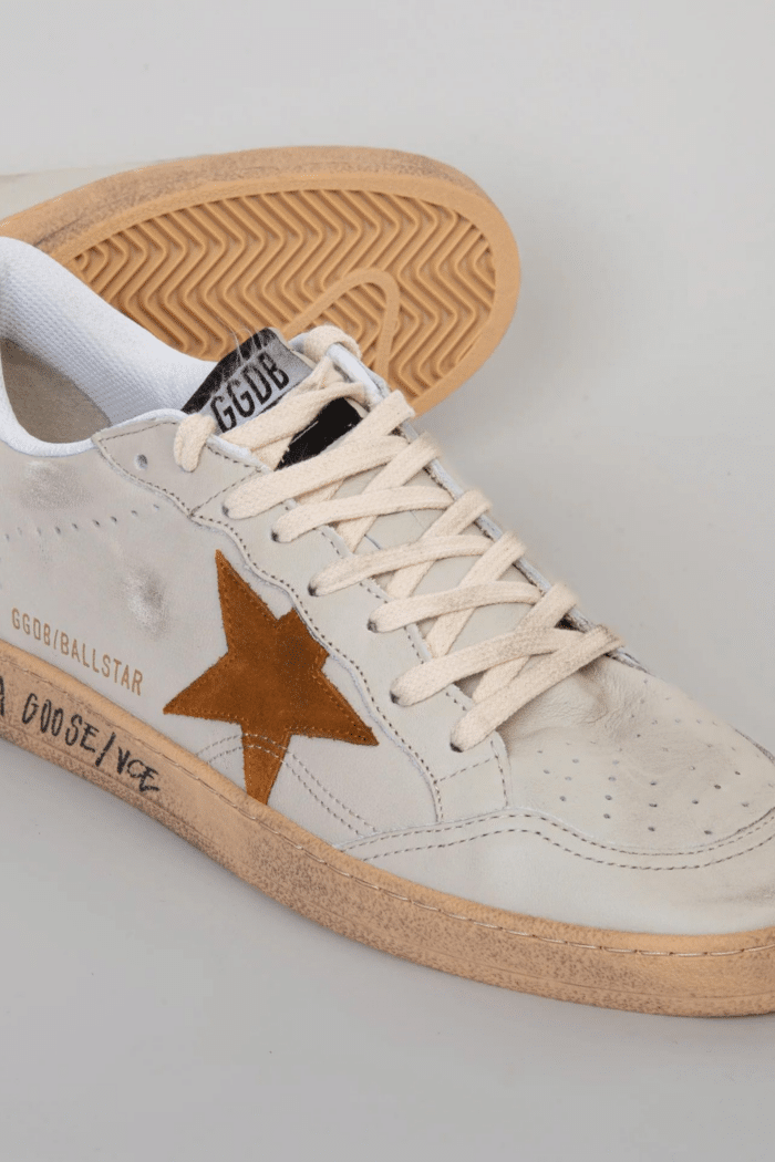 Sneakers Ballstar Blanc Camel Mimosa