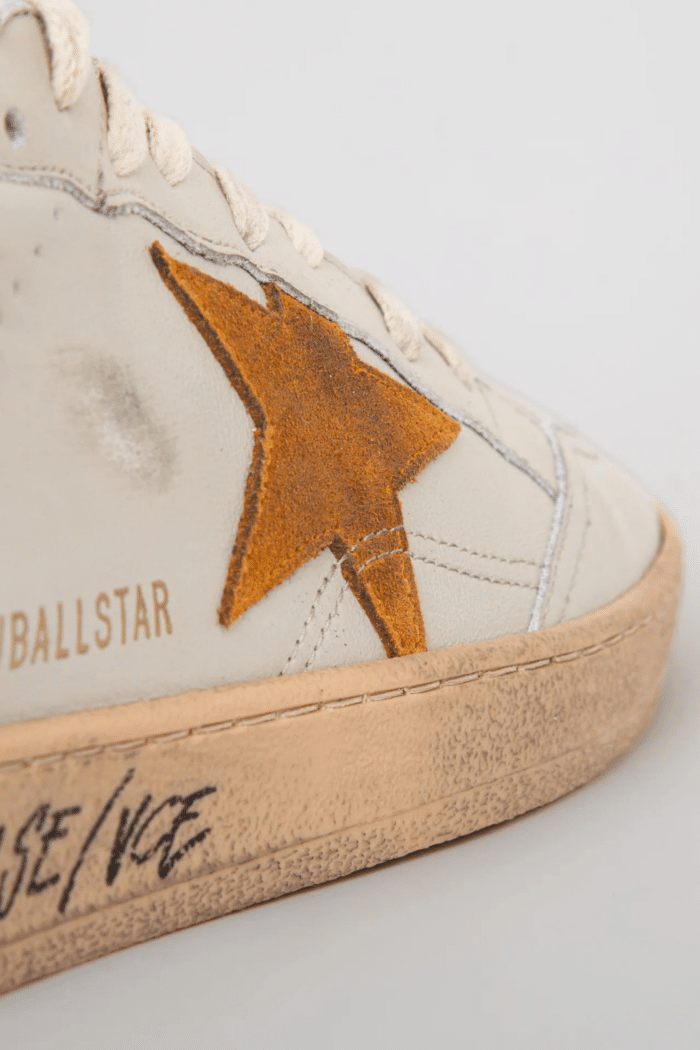 Sneakers Ballstar Blanc Camel Mimosa