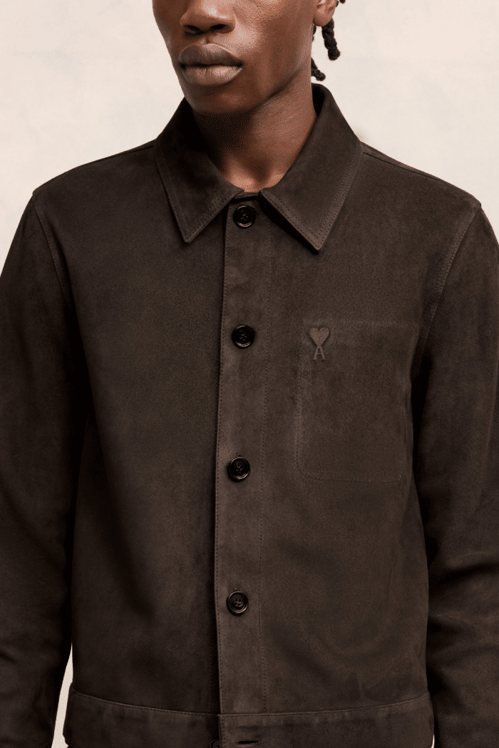 Blouson Cuir Café Foncé