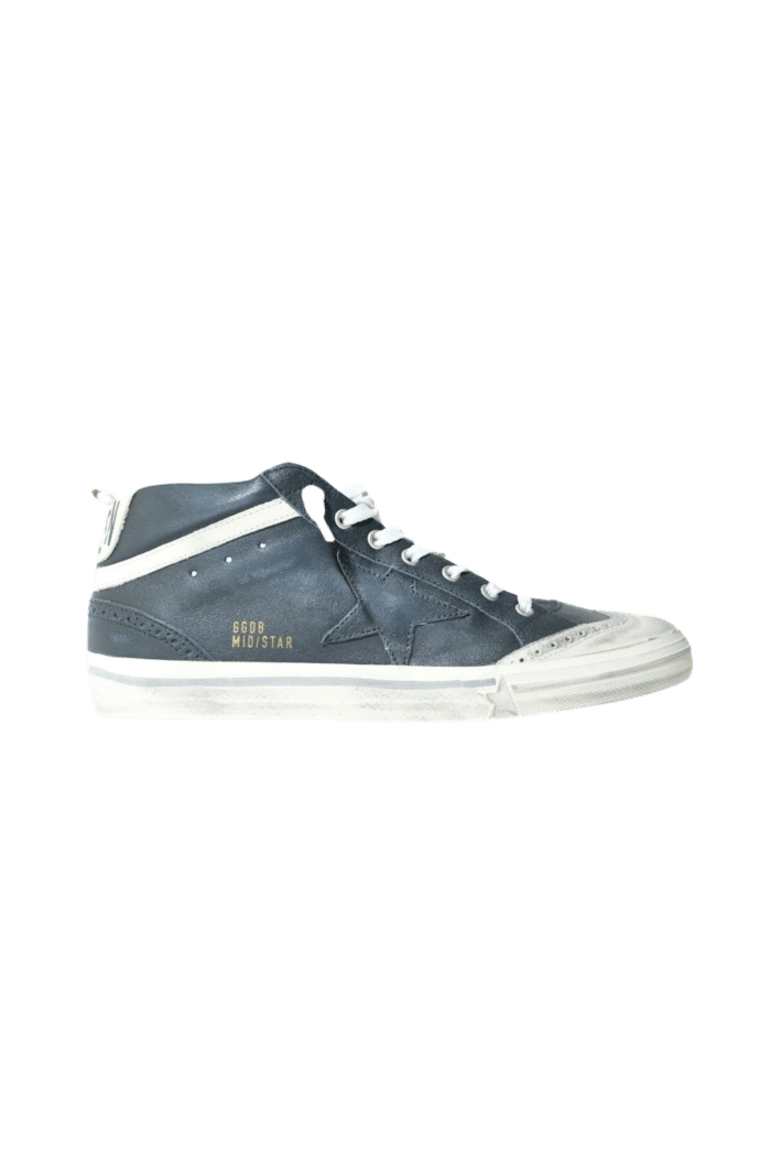 Sneakers Mid Star Nubuck Noir Blanc