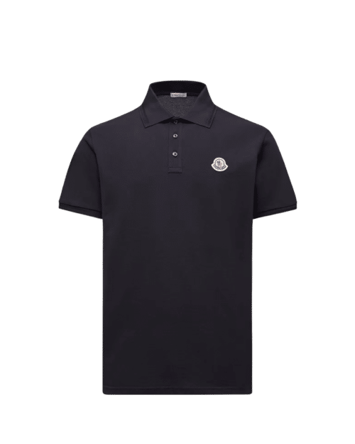 Polo en Coton Marine Logo Tricolore