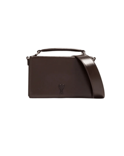 Sac lunch box cuir marron