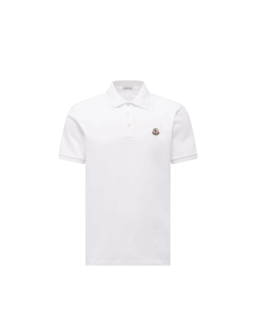 polo blanc logo tricolore