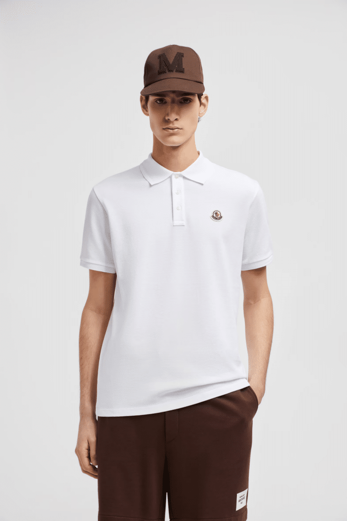 Polo Blanc Logo Tricolore